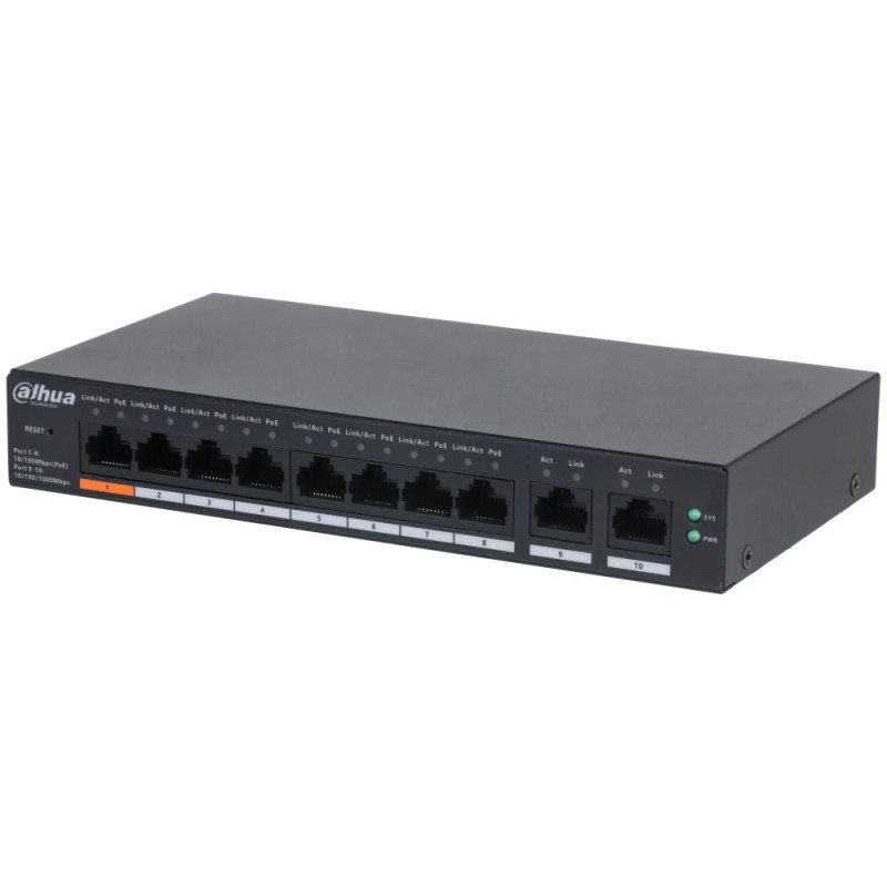 Коммутатор 8 портов управляемый Dahua DH-CS4010-8ET-60 PoE