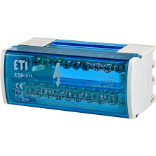 Распределительный блок EDB-211 (2p, L+PE/N) 125A 11 выходов ETI (001102301)
