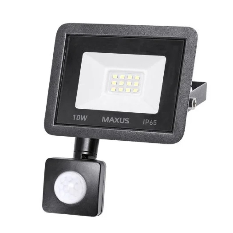 Прожектор светодиодный MAXUS FL-04 10W 5000K sensor (1-MFL-04-1050s)