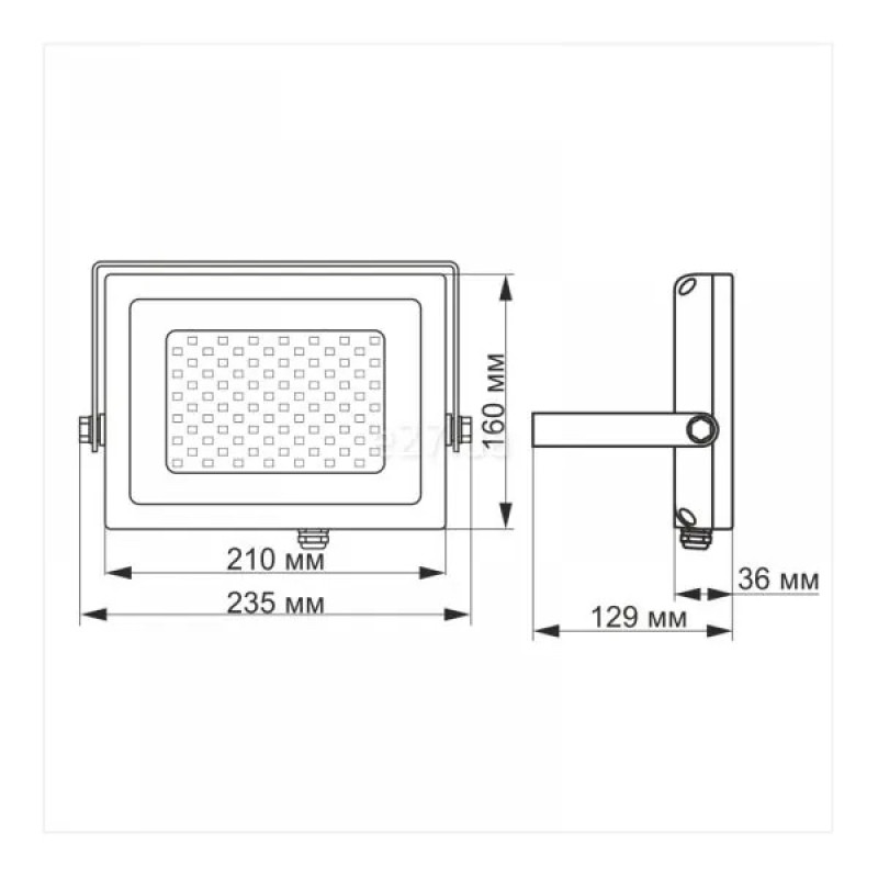 Светодиодный прожектор VIDEX PREMIUM 50W 5000K Белый (VL-F505W)
