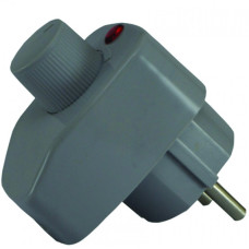 Вилка с/з, 16А, с димером, серая, SETEL (B1144)