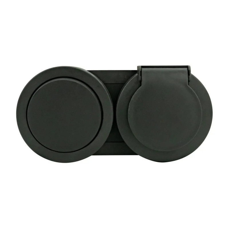 Выключатель 1-клавишный +роз с/с с крышкой xOne IP54 антрацит (406-250000-923)