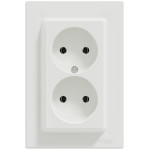 Розетка двомісна б/з SCHNEIDER Asfora бiла EPH9700121