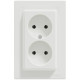 Розетка двойная б/з SCHNEIDER Asfora белая EPH9700121