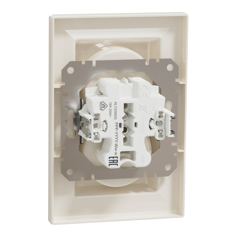 Розетка двомісна б/з SCHNEIDER Asfora крем EPH9700123