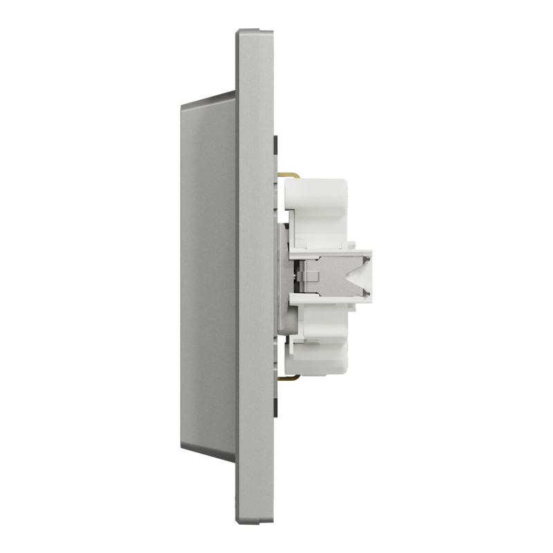 Розетка двойная с/з SCHNEIDER Asfora алюминий EPH9900161