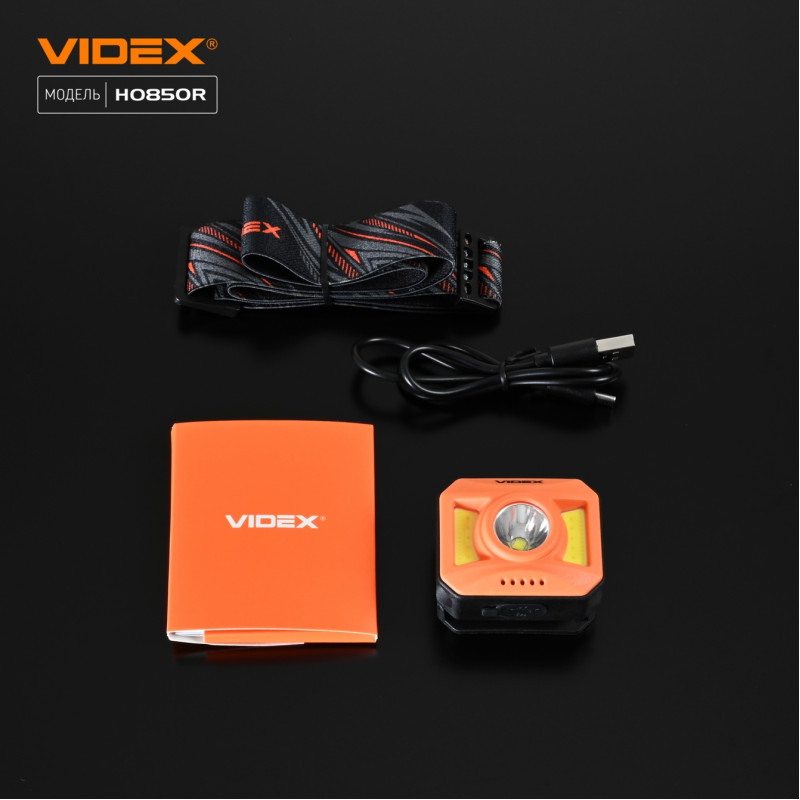 Ліхтар налобний світодіодний VIDEX 400Lm 5000K (VLF-H085-OR)