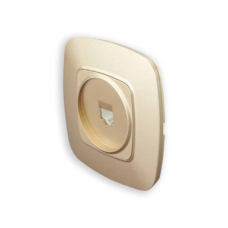 Розетка вбудована ТФ золота ELA (112-007-0010-030) Horoz Electric