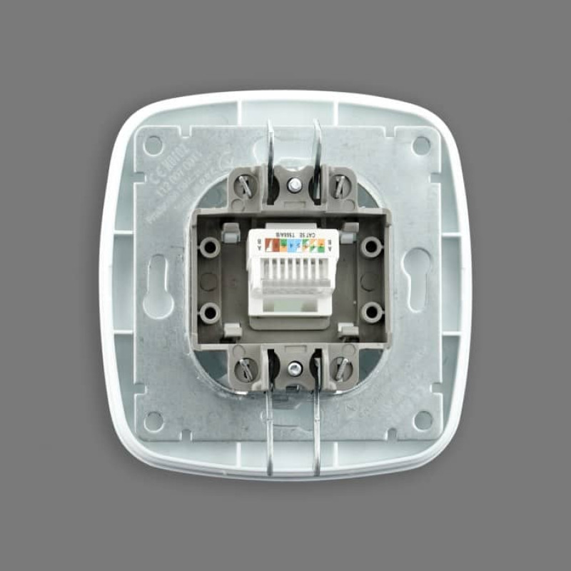 Розетка встроенная компьютерная белая ELA (112-007-0011-010) Horoz Electric