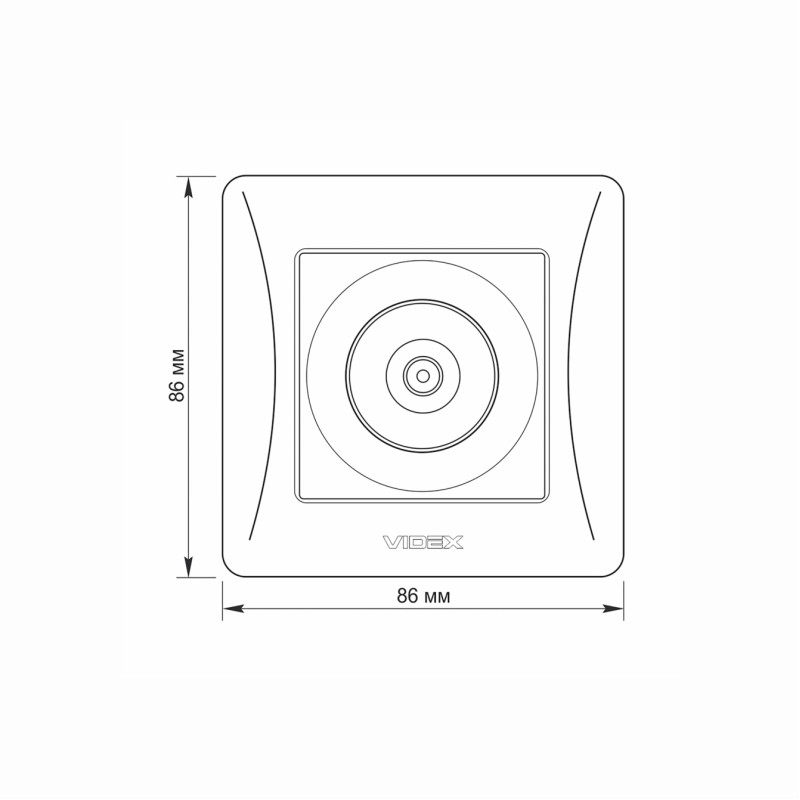 Розетка концевая телевизионная VIDEX Binera крем (VF-BNSK1TVME-CR)