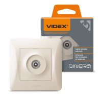 Розетка концевая телевизионная VIDEX Binera крем (VF-BNSK1TVME-CR)