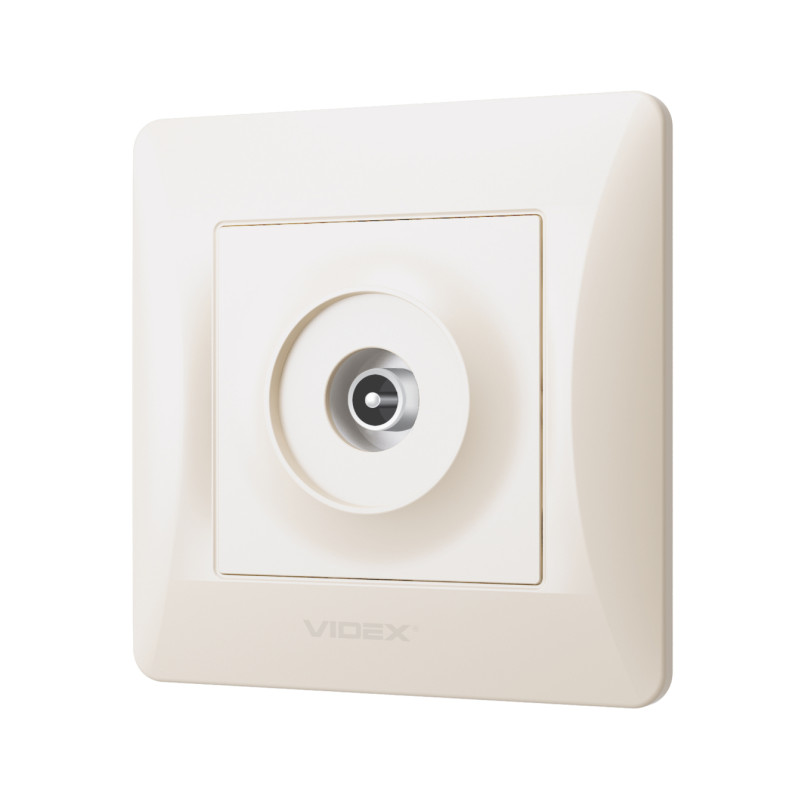 Розетка концевая телевизионная VIDEX Binera крем (VF-BNSK1TVME-CR)
