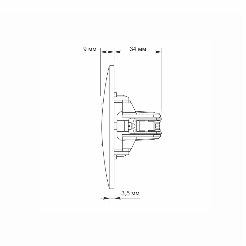 Розетка концевая телевизионная VIDEX Binera крем (VF-BNSK1TVME-CR)