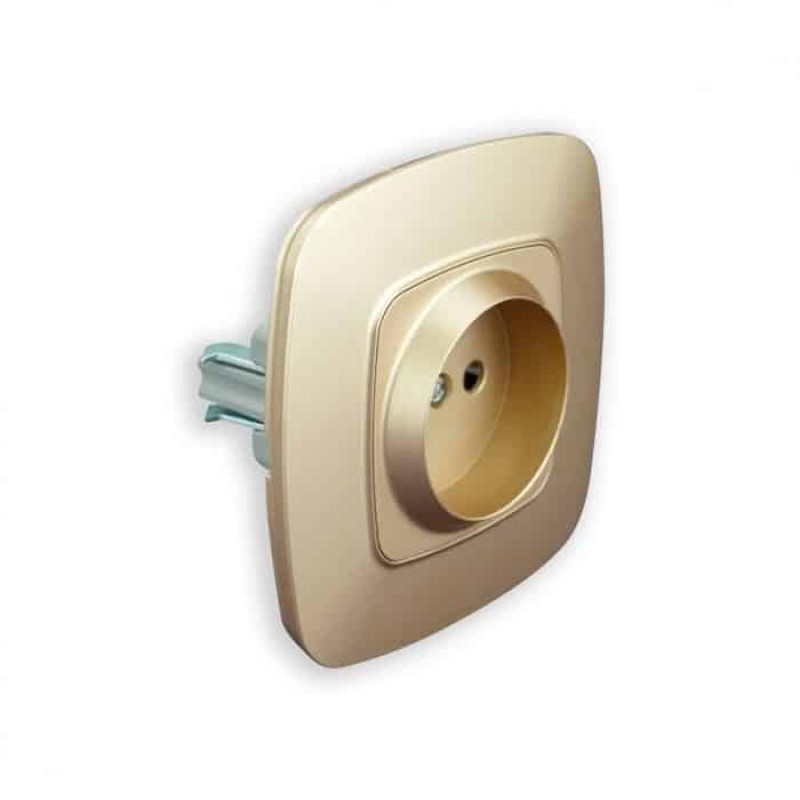 Розетка вбудована 16А 250V золота ELA (112-007-0005-030) Horoz Electric