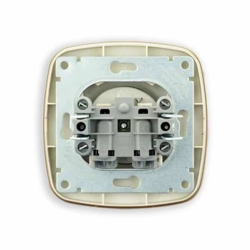 Розетка встроенная 16А 250V золотая+черная ELA (112-007-0005-040) Horoz Electric