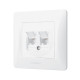 Розетка CAT3+CAT3 двойная телефонная белая VIDEX BINERA