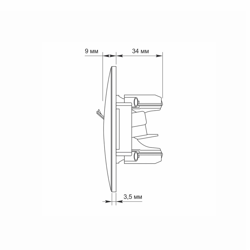 Розетка CAT3+CAT3 двойная телефонная белая VIDEX BINERA