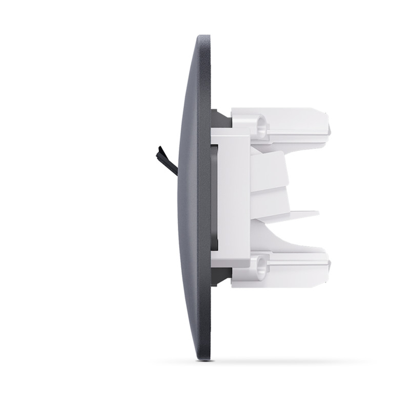 Розетка CAT3+CAT3 двойная телефонная черный графит VIDEX BINERA (VF-BNSK2TF3-BG)