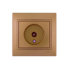 Розетка Mira Светло-коричневый перламутр ТV проходная 701-3131-129