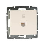 Розетка РС 1-я Rain Перл.белый 703-3088-139