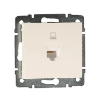 Розетка РС 1-я Rain Перл.белый 703-3088-139