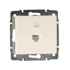 Розетка РС 1-я Rain Перл.белый 703-3088-139