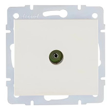 Розетка ТВ краевая Rain Перл.белый 703-3088-130