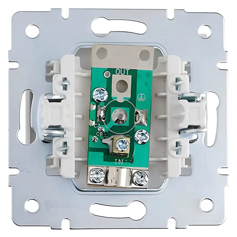 Розетка ТВ краевая Rain Перл.белый 703-3088-130