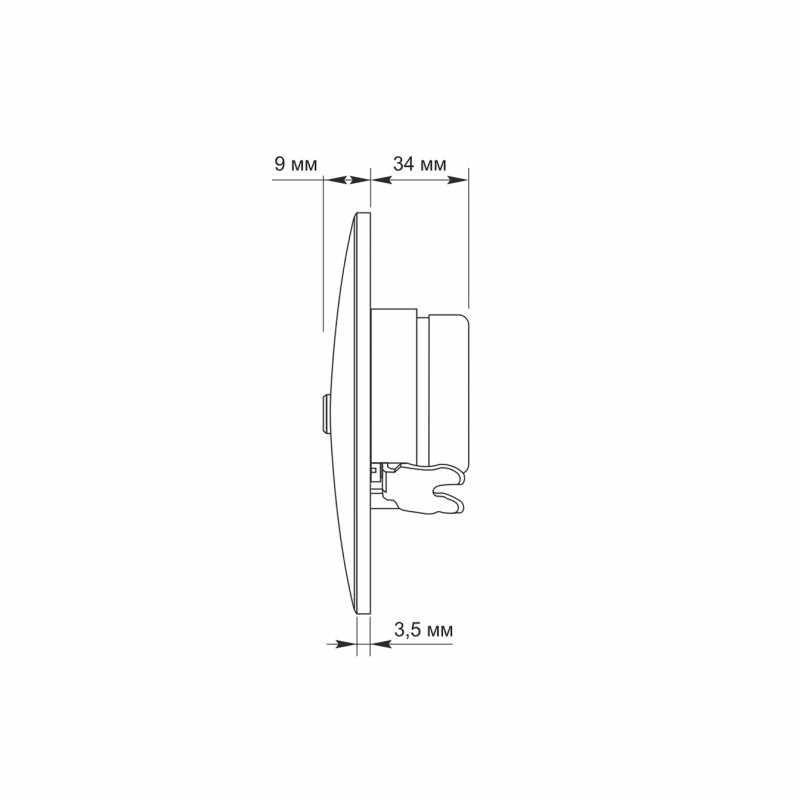Розетка TV+SAT конечная белая VIDEX BINERA (VF-BNSK2TVSATE-W)