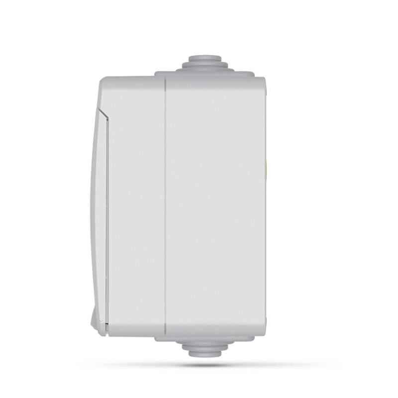 Розетка наружная тройная с заземлением серая VIDEX BINERA IP65 (VF-BNW23G-G)