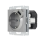 Розетка 1-я с/с +USB Vesna Серая 742-3588-181