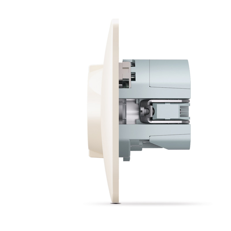 Розетка одинарная + 2USB с/з VIDEX Binera крем (VF-BNSK1GU2-CR)