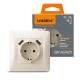 Розетка одинарная + 2USB с/з VIDEX Binera крем (VF-BNSK1GU2-CR)
