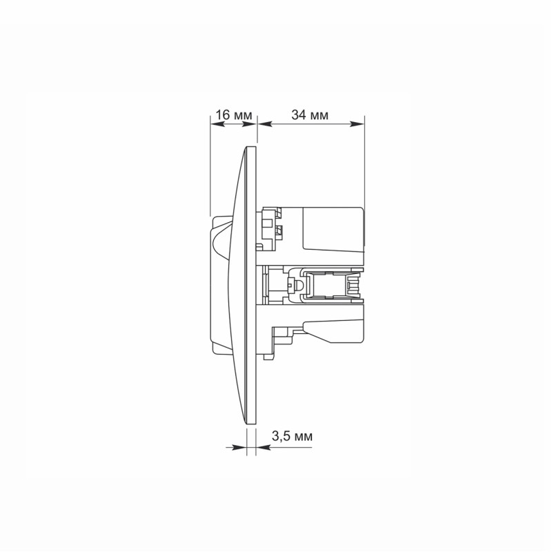 Розетка одинарная + 2USB с/з VIDEX Binera крем (VF-BNSK1GU2-CR)