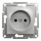 Розетка одинарная б/з SCHNEIDER Asfora алюминий EPH3000161