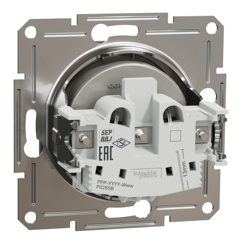 Розетка одинарная б/з SCHNEIDER Asfora бронза EPH3000169