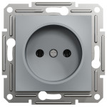 Розетка одинарная б/з SCHNEIDER Asfora сталь EPH3000162