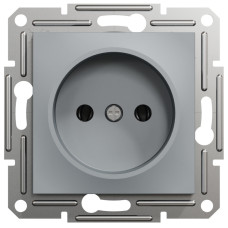Розетка одинарная б/з SCHNEIDER Asfora сталь EPH3000162