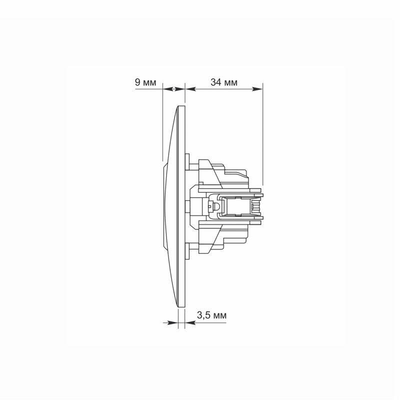 Розетка одинарна б/з VIDEX Binera крем (VF-BNSK1-CR)