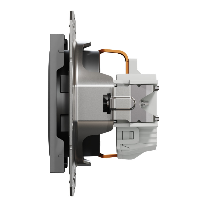 Розетка одинарна з/з SCHNEIDER Asfora антрацит EPH2900171