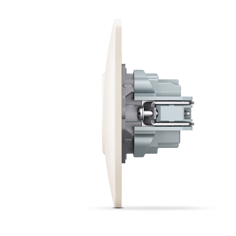 Розетка одинарна з/з VIDEX Binera крем (VF-BNSK1G-CR)