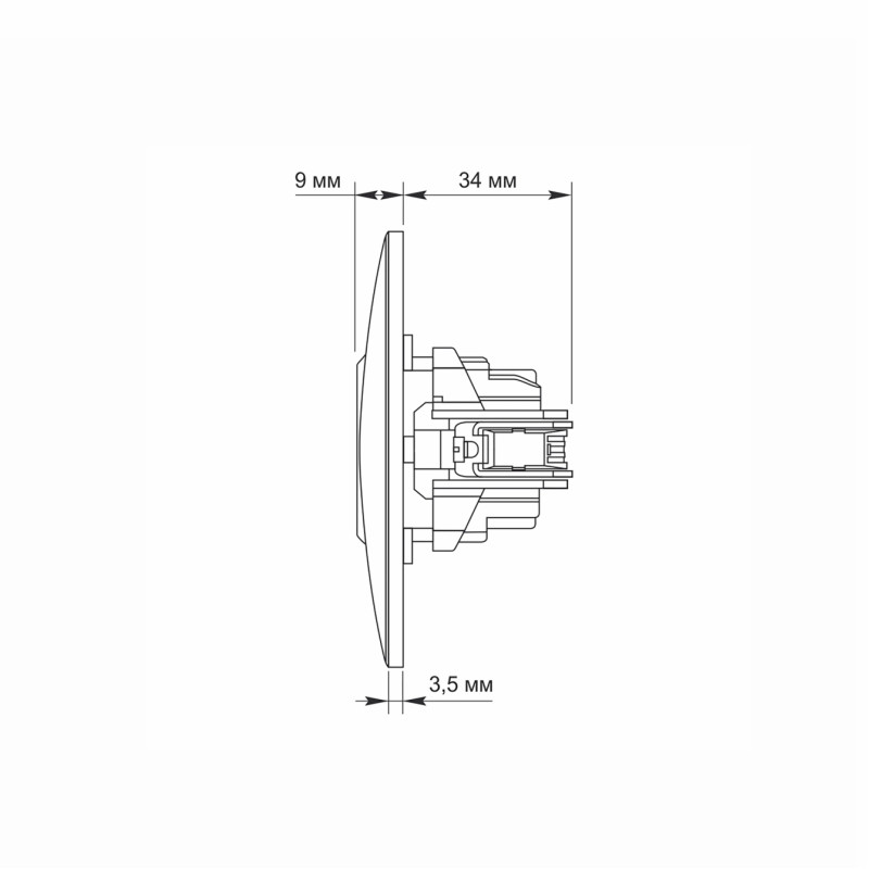 Розетка одинарна з/з VIDEX Binera крем (VF-BNSK1G-CR)