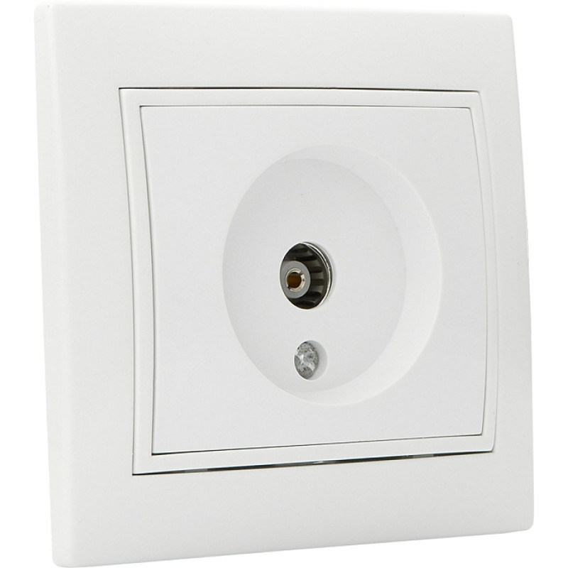 Розетка TV белая РВtvсб-1-Fl-W серия FL, АСКО-УКРЕМ