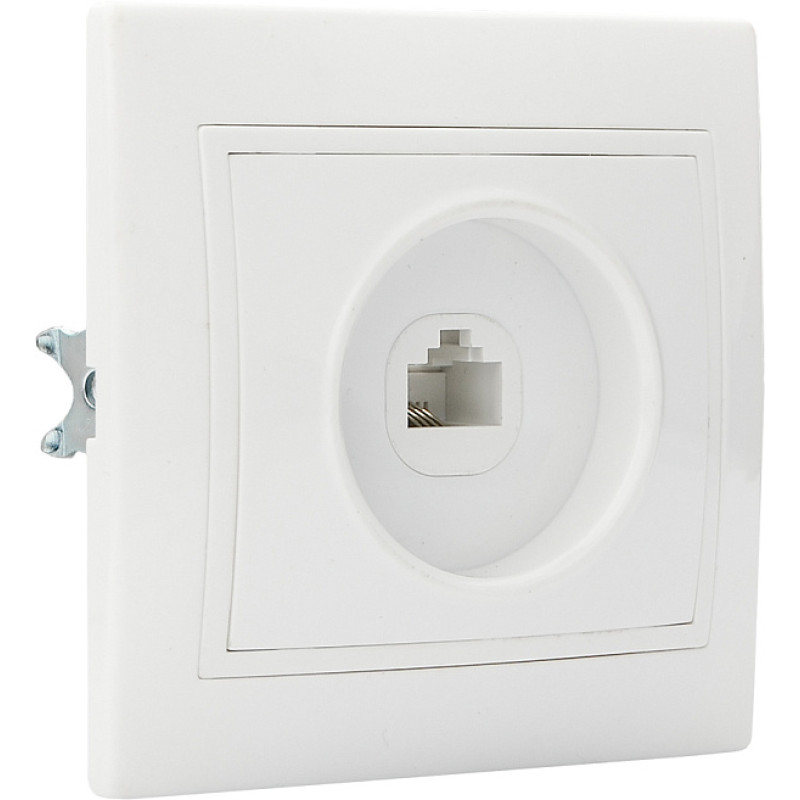 Розетка компьютерная (RJ45) белая РВcomсб-1-Fl-W серия FL, АСКО-УКРЕМ