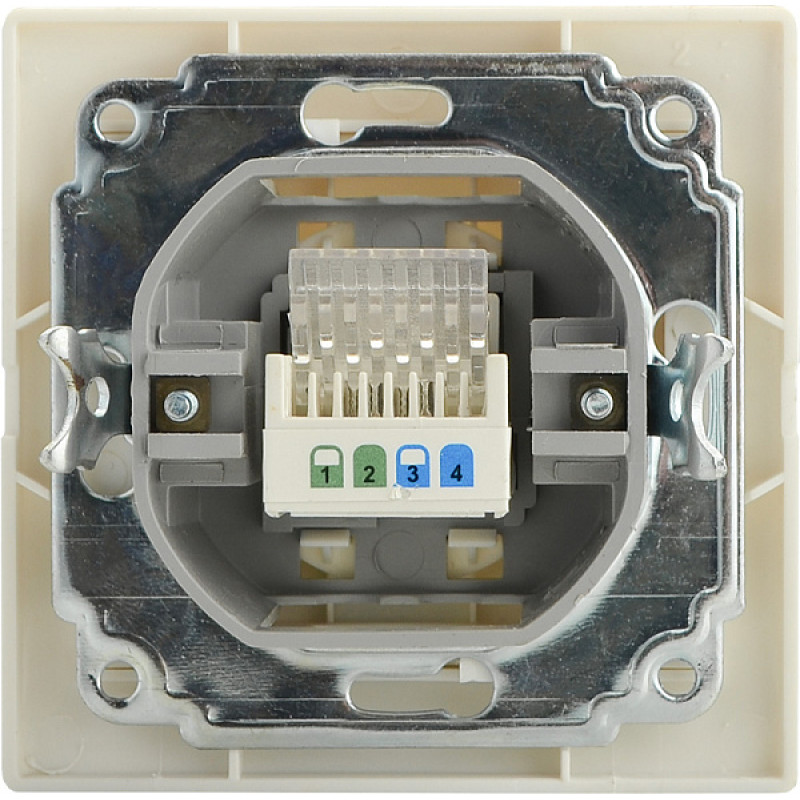 Розетка компьютерная (RJ45) белая РВcomсб-1-Fl-W серия FL, АСКО-УКРЕМ