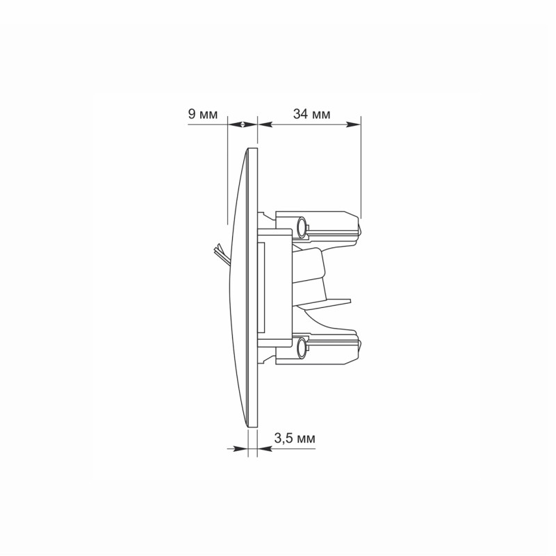 Розетка одинарная компьютерная RJ-45 CAT6 VIDEX Binera серебряный шёлк (VF-BNSK1PC6-SS)