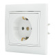Розетка з заземленням біла PBсб16-З-Fl-W серія FL, АСКО-УКРЕМ