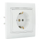 Розетка з заземленням біла PBсб16-З-Fl-W серія FL, АСКО-УКРЕМ