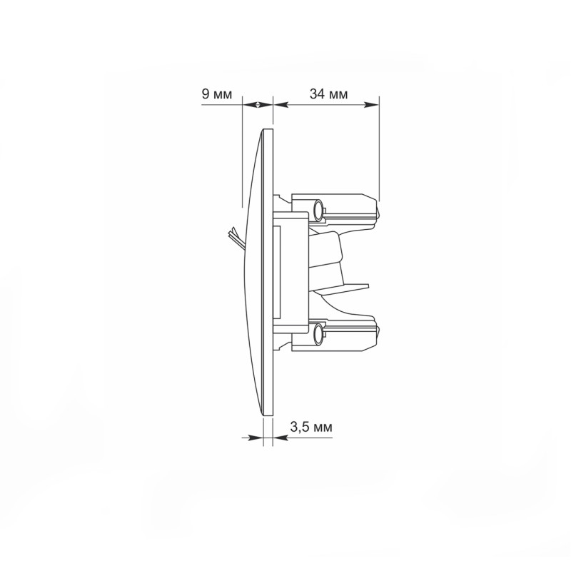 Розетка одинарная компьютерная RJ-45 CAT6 VIDEX BINERA белая (VF-BNSK1PC6-W)
