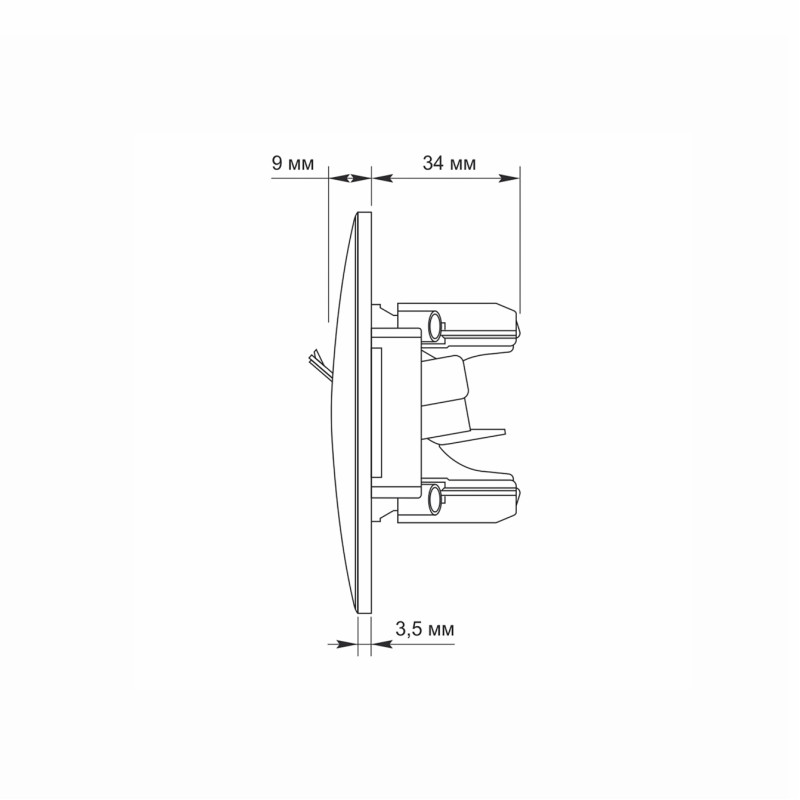 Розетка одинарная компьютерная RJ-45 CAT6 VIDEX Binera крем (VF-BNSK1PC6-CR)